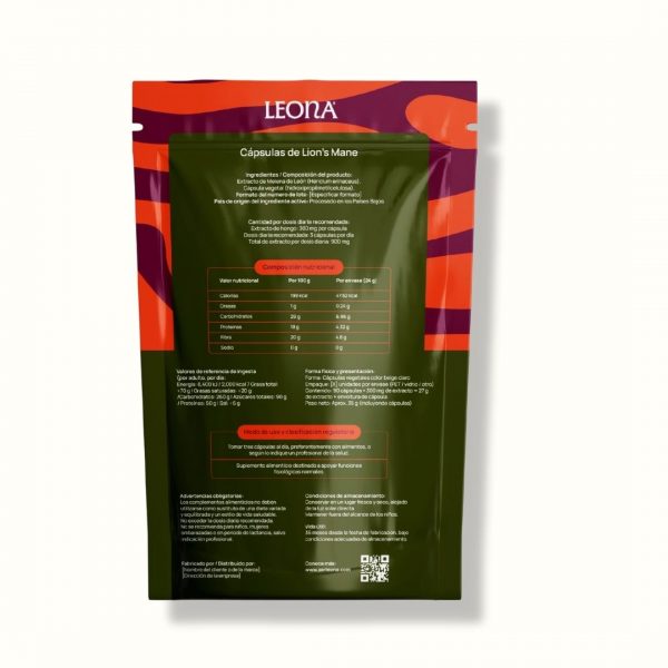 Melena de León – Polvo 500 mg (60 porciones) - Imagen 2